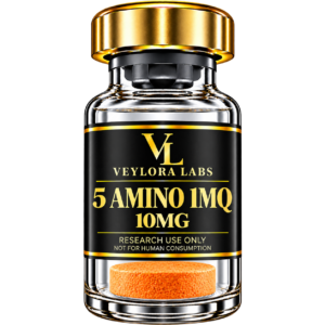 5-Amino-1MQ 10MG research compound vial from Veylora Labs